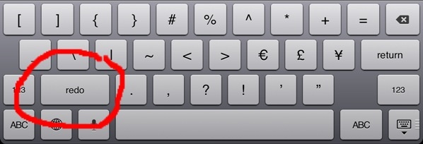 Keyboard undo key