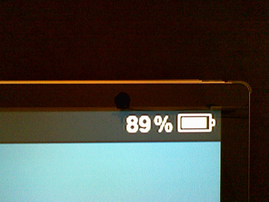 iPad battery indicator